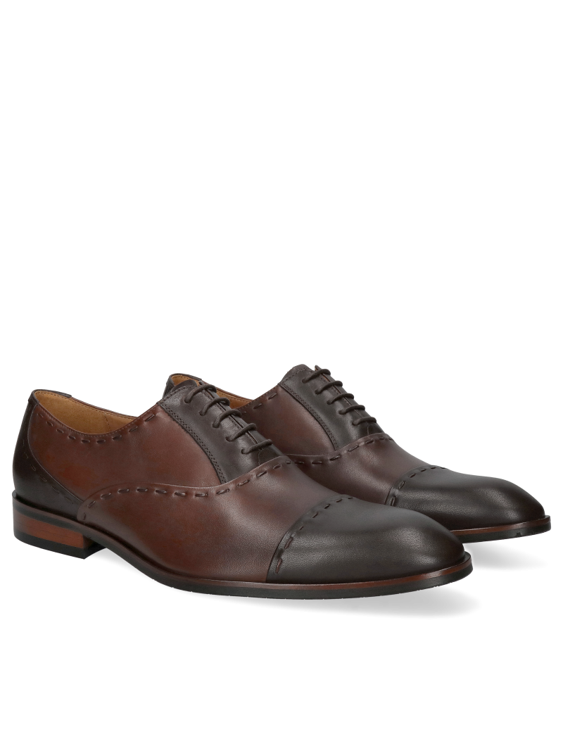 Brown oxford shoes Kevin, Conhpol - Polish production, Oxfordy, Konopka Shoes