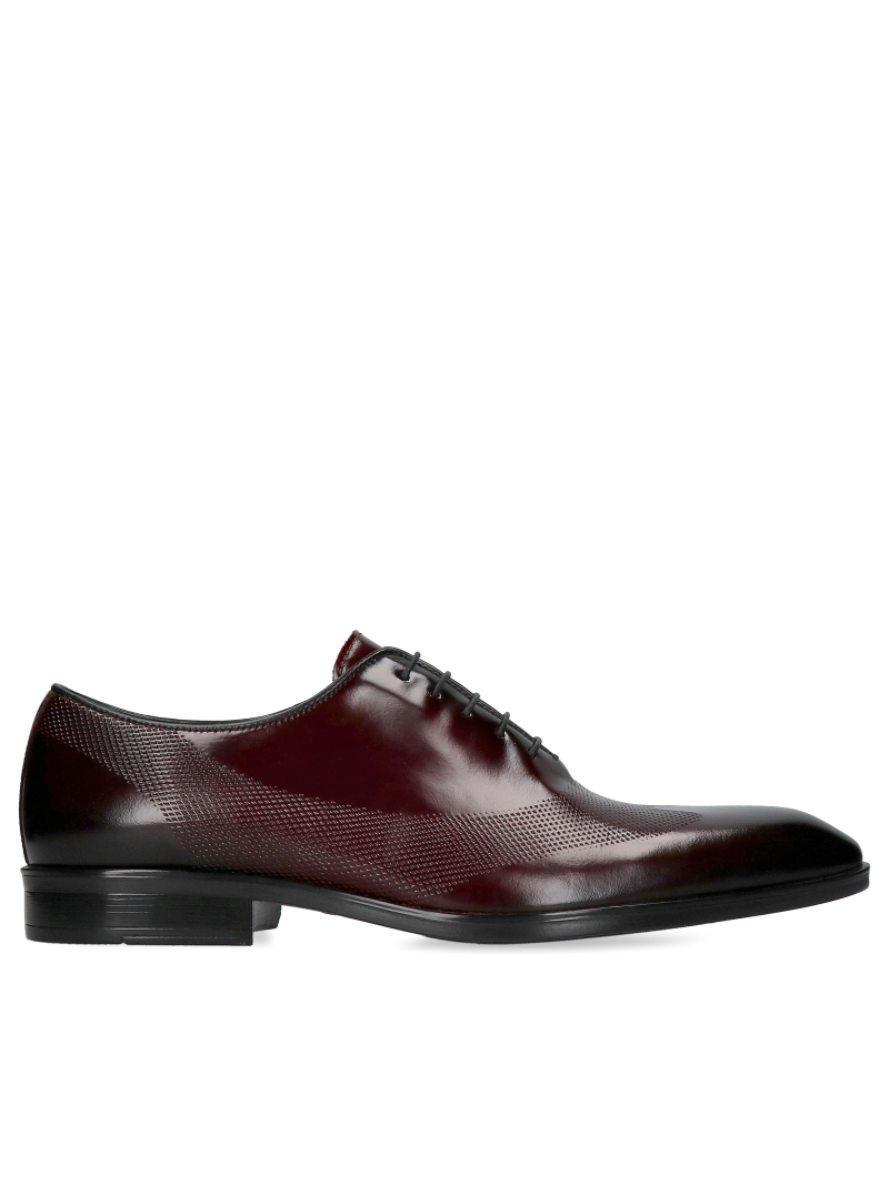 Maroon oxford shoes Parker, Conhpol - Polish production, Oxfordy, Konopka Shoes