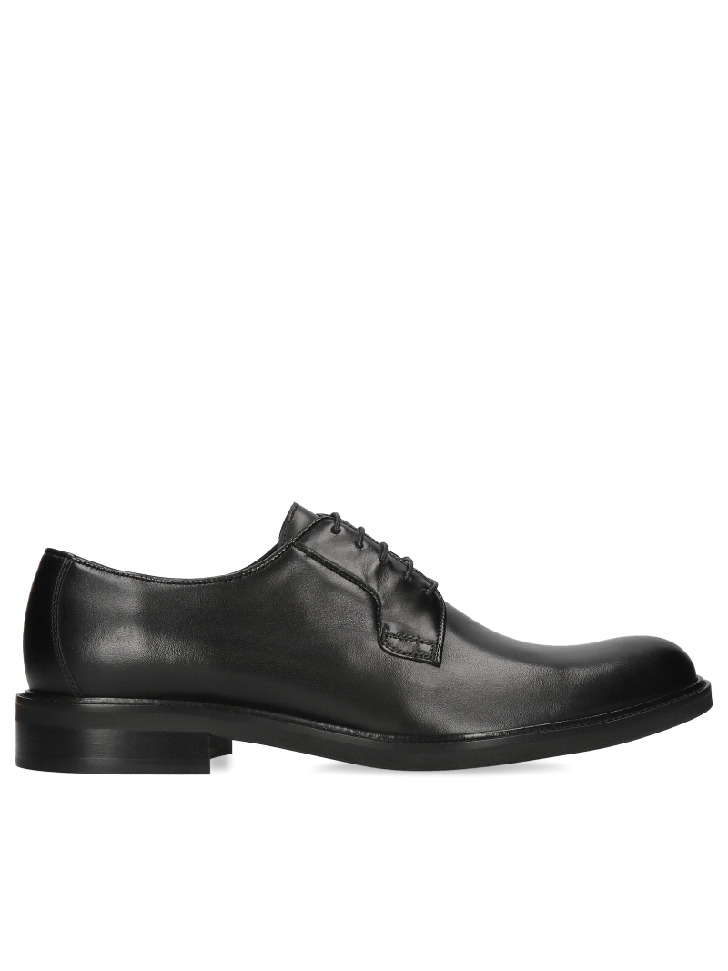 Black derby shoes Oscar, Conhpol - Polish production, Derby, Konopka Shoes