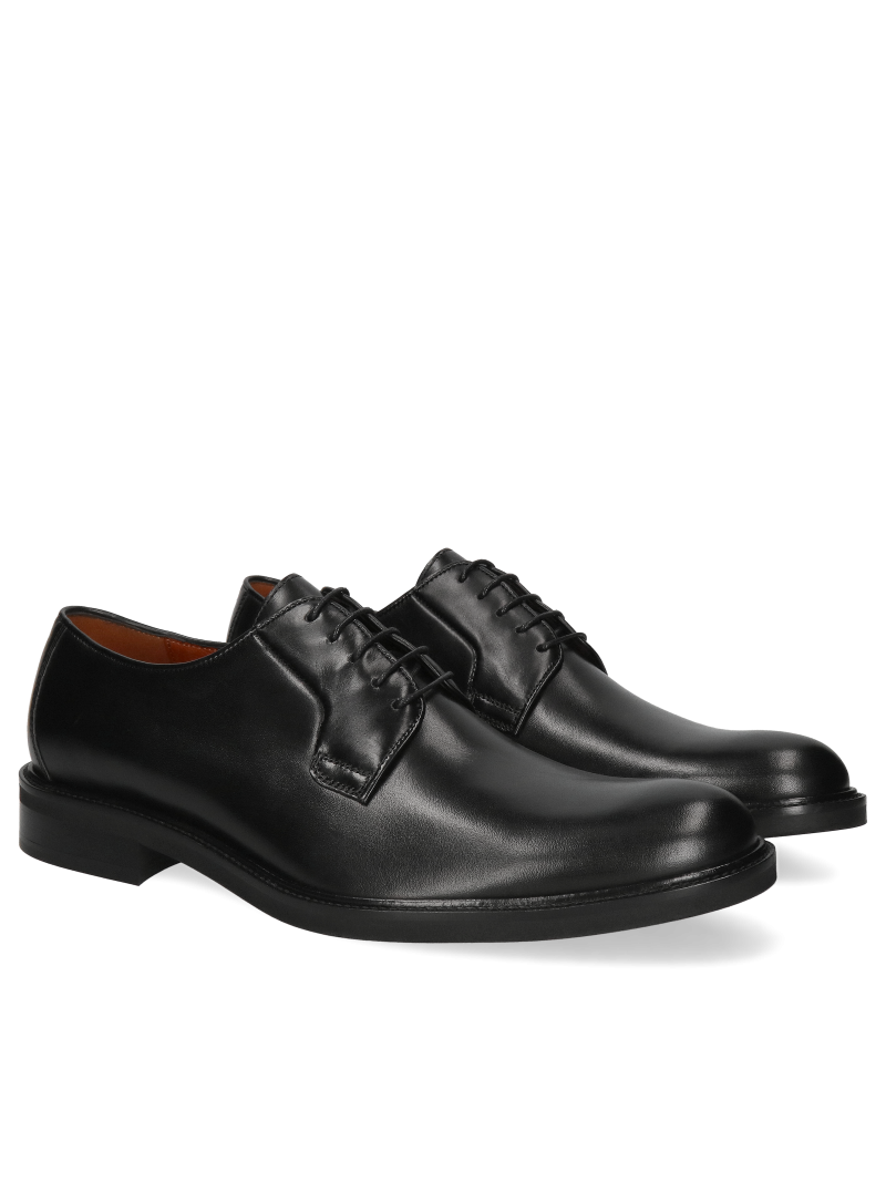 Black derby shoes Oscar, Conhpol - Polish production, Derby, Konopka Shoes
