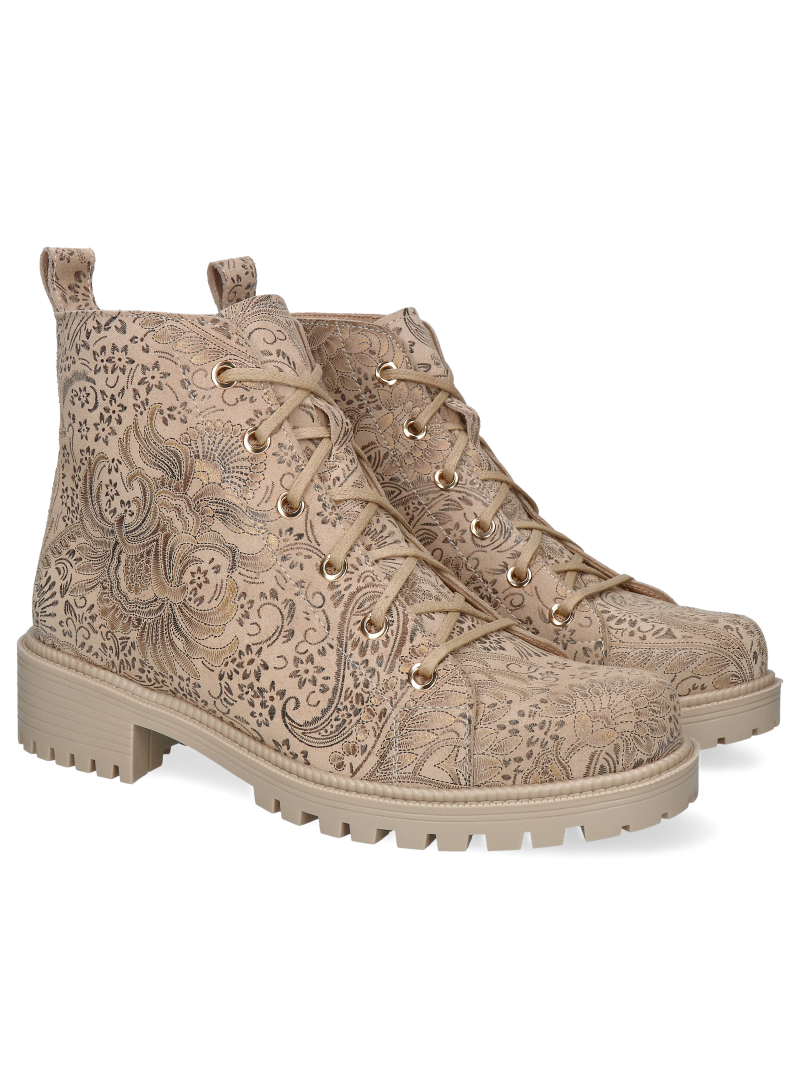 Beige boots Peppy, Conhpol Relax - Polish production, Boots, RE2754-01, Konopka Shoes