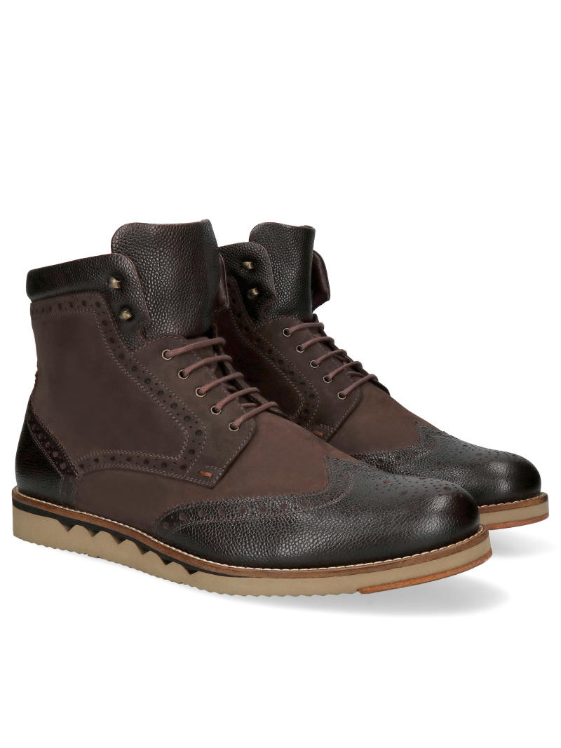 Brown boots Miron, Conhpol - Polish production, Boots, Konopka Shoes