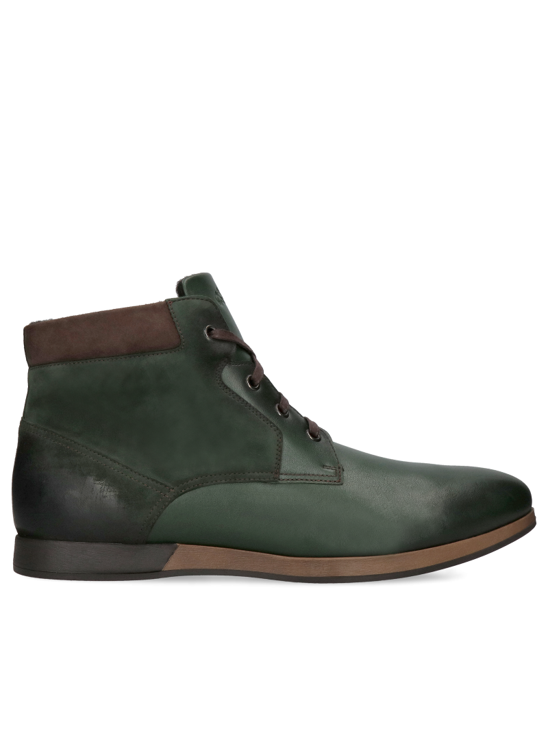 Green boots Kryspin, Conhpol Dynamic - Polish production, Boots, Konopka Shoes