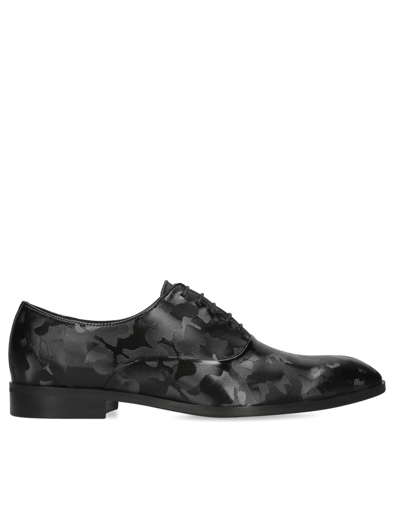 Black oxfords Kevin, Conhpol - Polish produkcja, oxfords, CF0035-01, Konopka Shoes