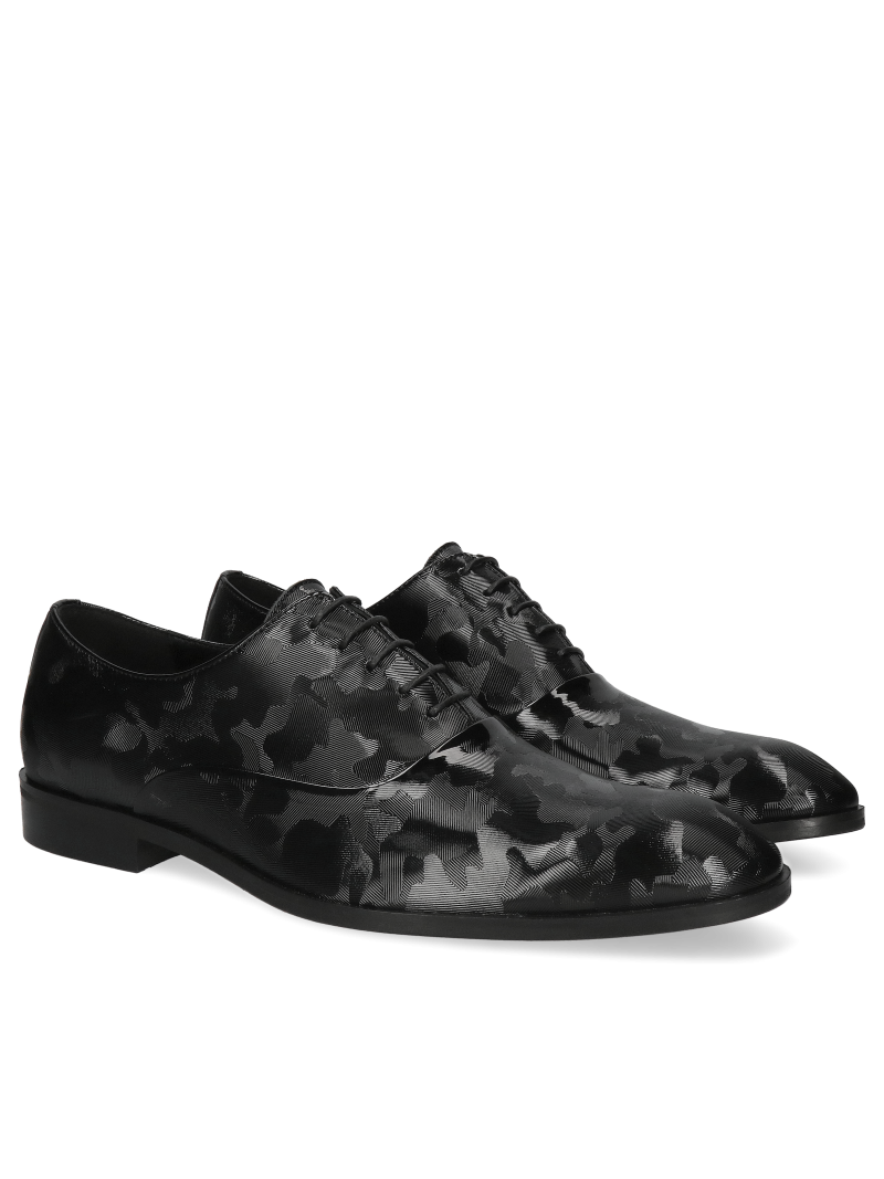 Black oxfords Kevin, Conhpol - Polish produkcja, oxfords, CF0035-01, Konopka Shoes