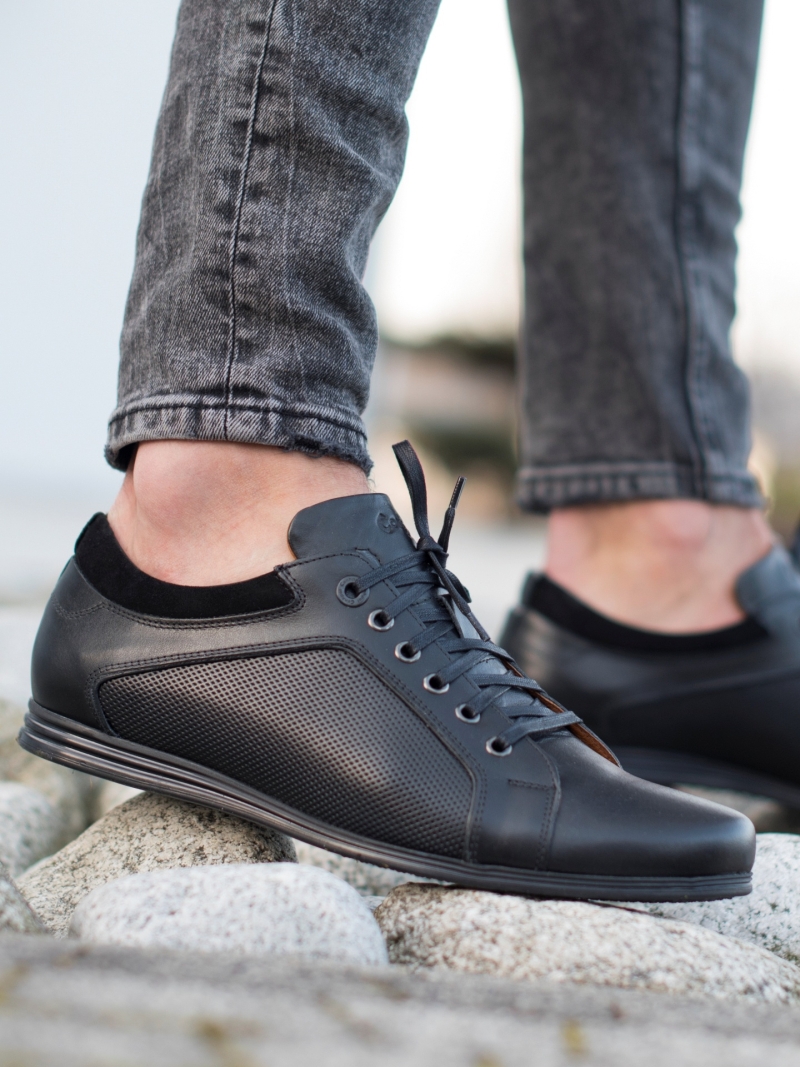 Black shoes Timo, Conhpol Dynamic - Polish production, SD2076-01, Sneakers,  Konopka Shoes