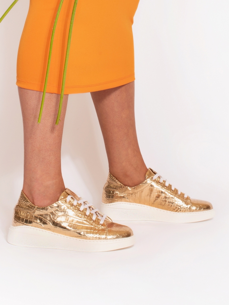 Gold sneakers Piper, Conhpol Dynamic, Konopka Shoes