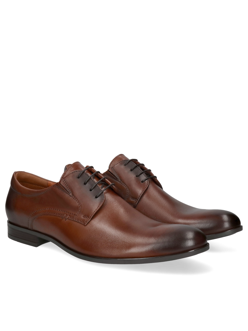 Brown shoes Richard, Conhpol - Polish production, Derby, CE6183-03, Konopka Shoes