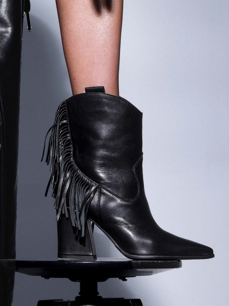 Leather, black boots Angela women's for winter, Conhpol Bis - Polish production, BI5756-01, Boots, Konopka Shoes