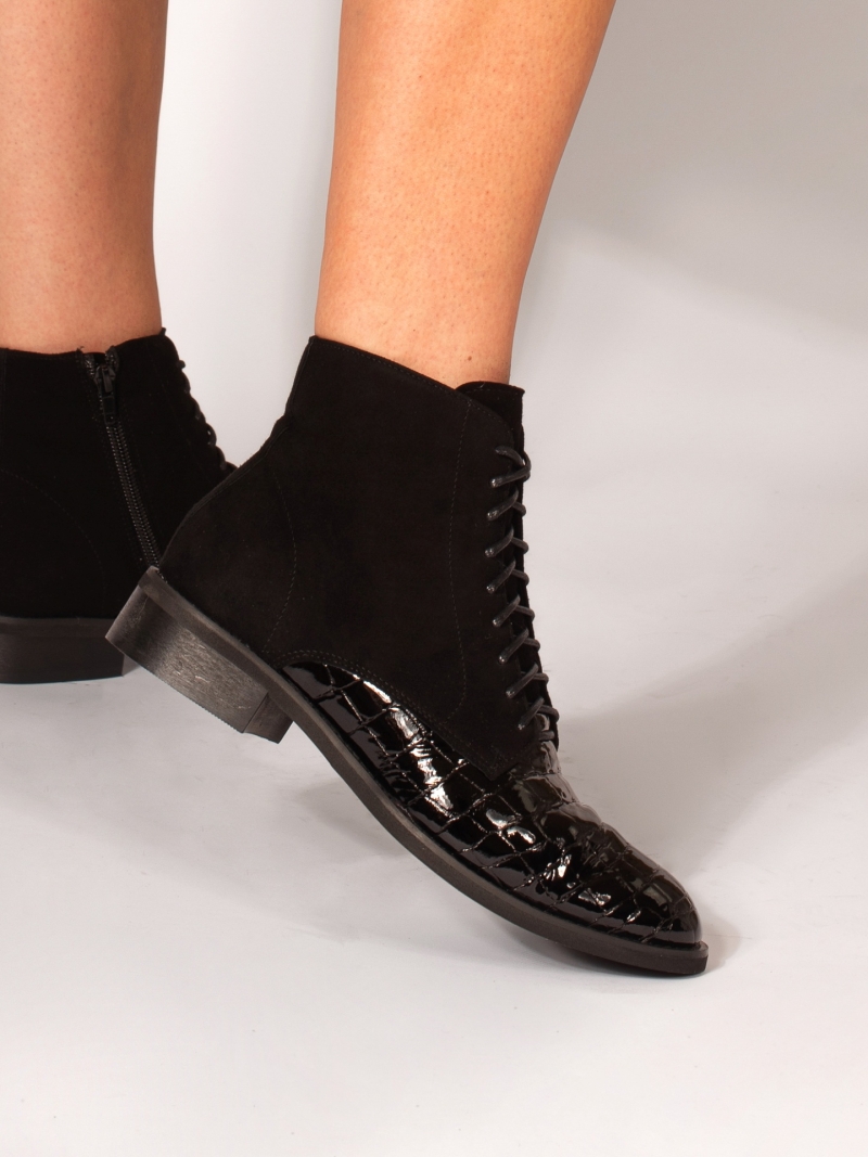 Women's leather winter black boots Nina II, Conhpol Bis - Polish production, BK5679-02, boots, Konopka Shoes