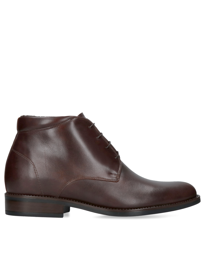 Brown elevator shoes Brus II +7 cm, Conhpol - Polish production, Boots, CH6239-01, Konopka Shoes