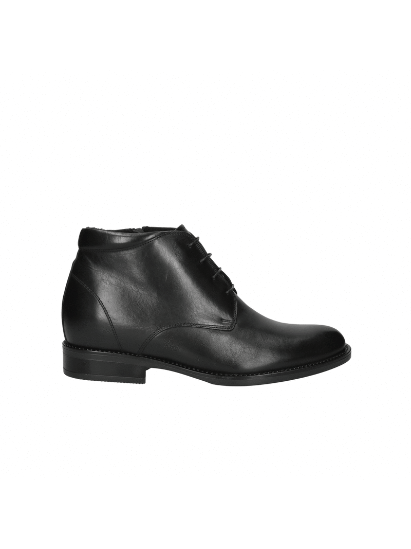 Men's leather shoes elegant, boots raising winter boots