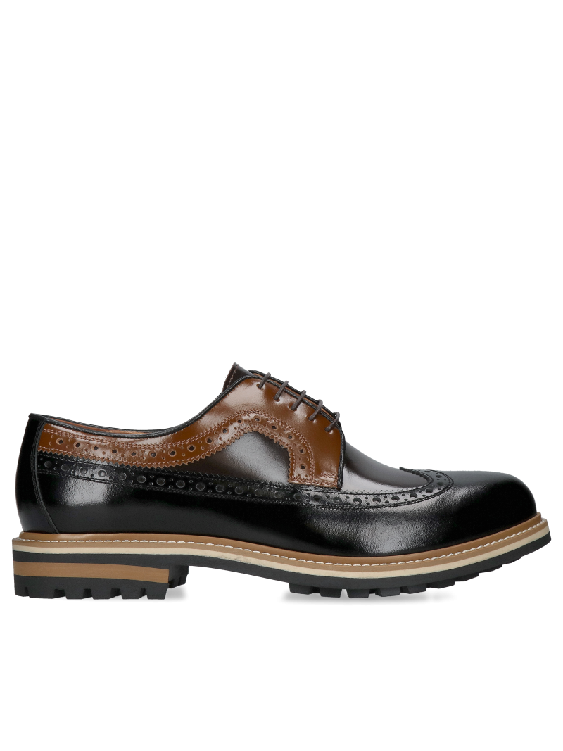 Black shoes Olivier II, Conhpol - polish production, CE6184-01, Derby, Konopka Shoes