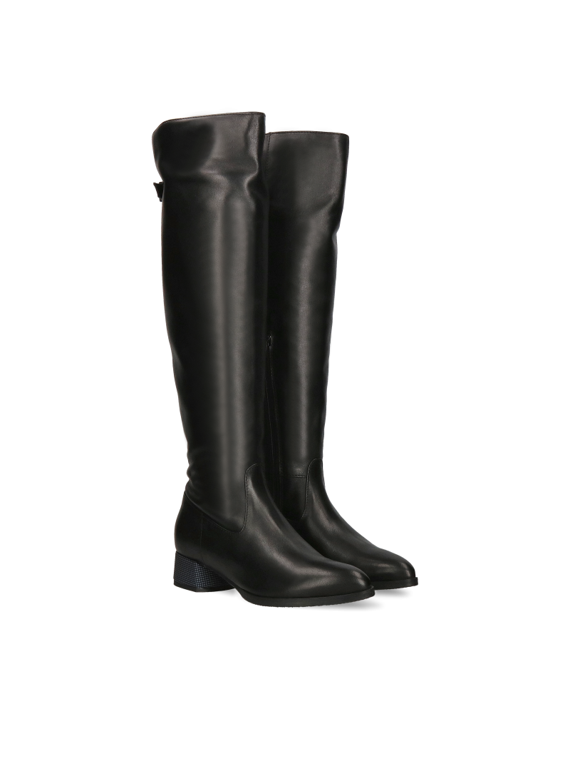 Black boots Drina, Conhpol Bis - Polish production, Boots, BK5764-01, Konopka Shoes