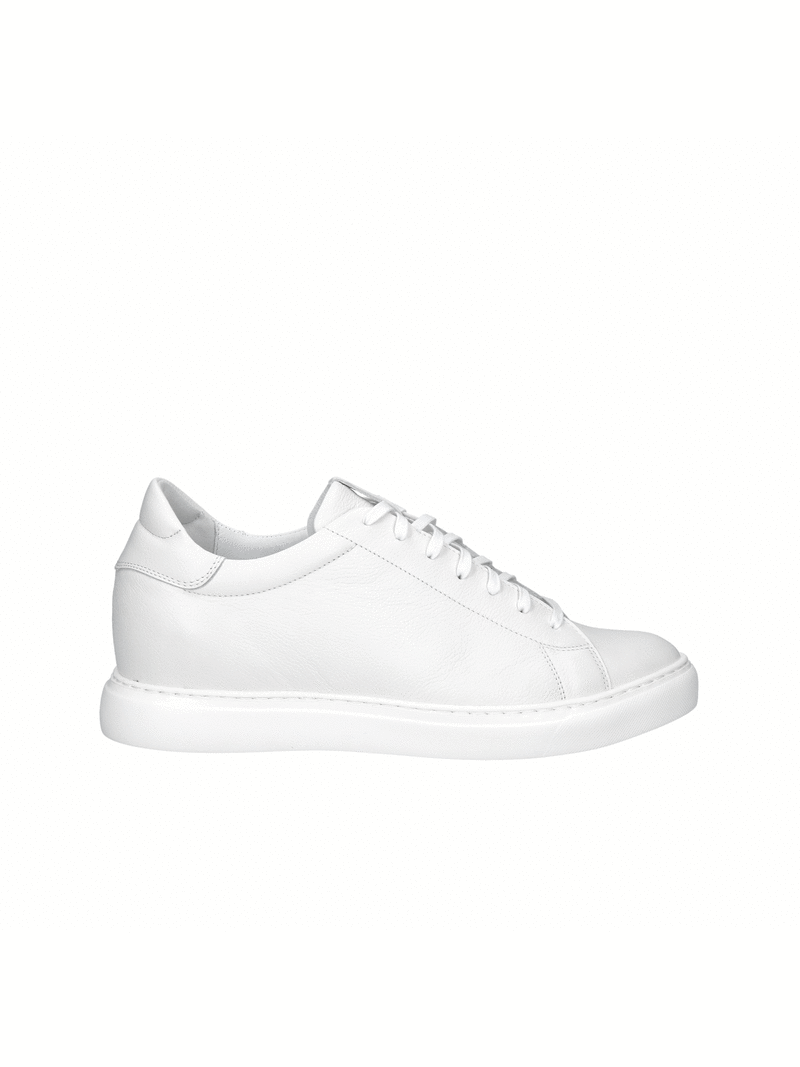 Classic men's height-raising sneakers, natural leather