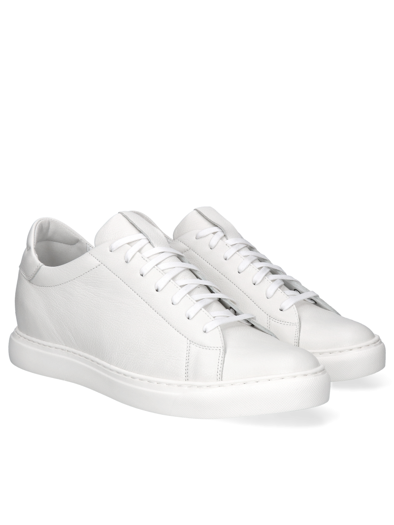 White elevator shoes Xavier, + 6 cm Conhpol Dynamic- Polish production, Sneakers, SH2682-01, Konopka Shoes