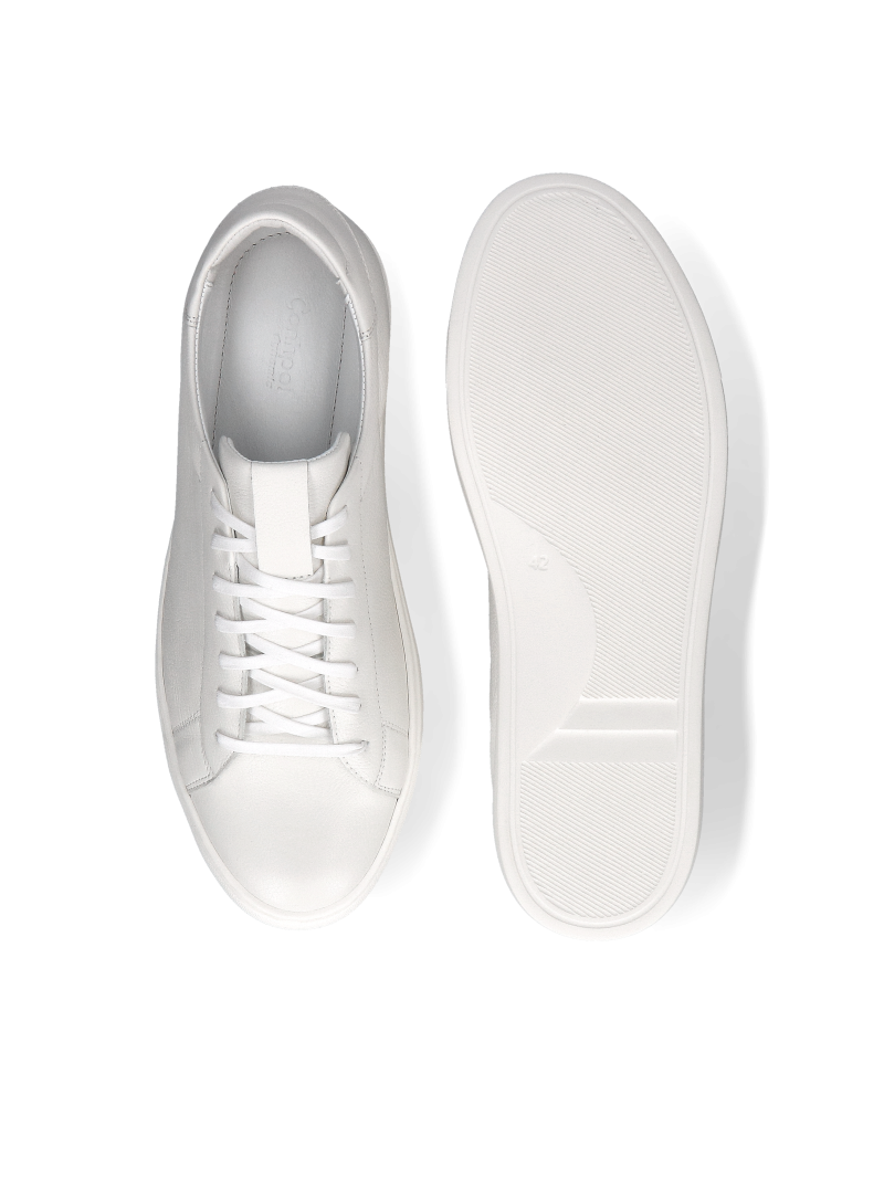 Classic men's height-raising sneakers, natural leather