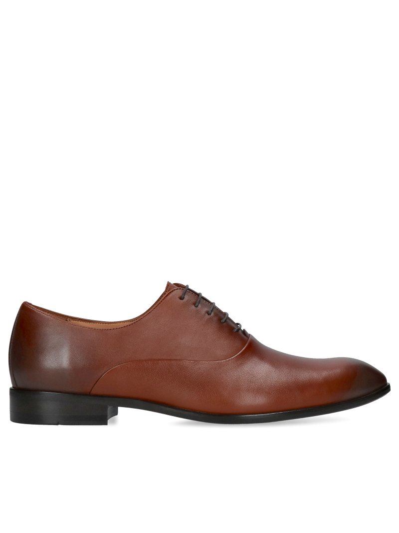 Brown elegant, shoes Kevin, Conhpol - Polish production, Oxford, CE0477-04, Konopka Shoes