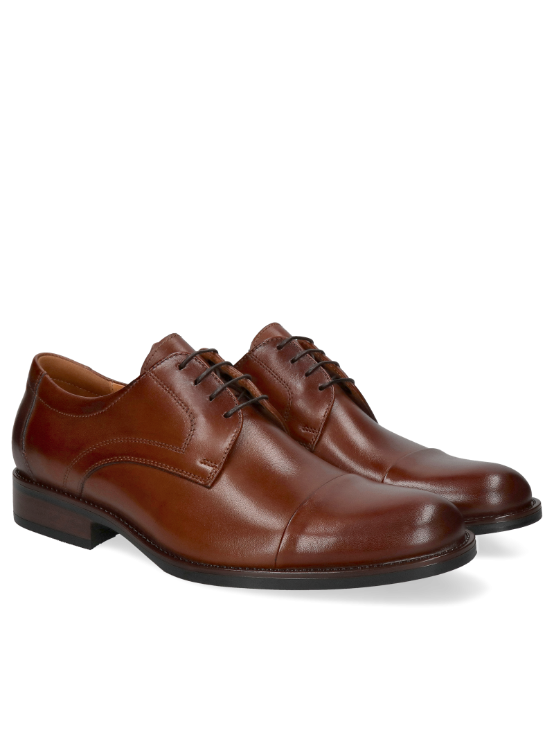 Brown derby Oscar, Conhpol - Polish production, Derby, CE6354-02, Konopka Shoes