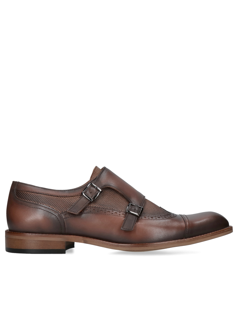 Brown casual shoes Tomy, Conhpol - polish production, Monk strap shoes, CE6186-02, Konopka Shoes
