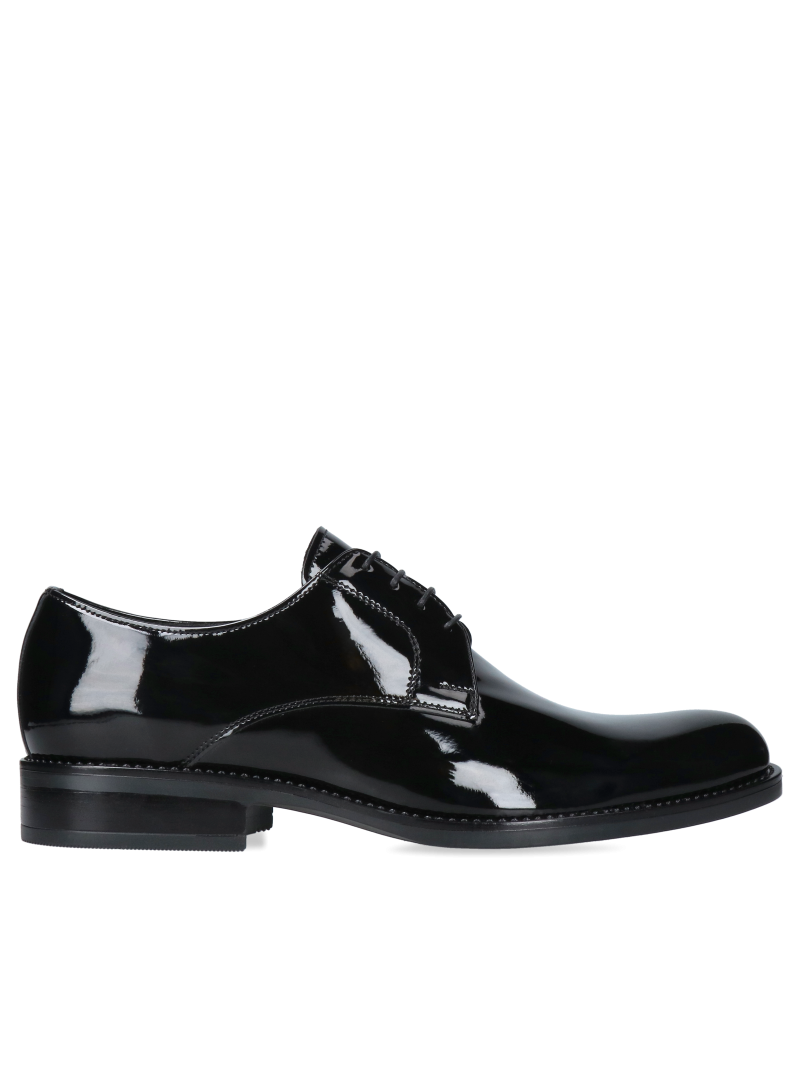 Black shoes Oscar, Conhpol - Polish production, Derby, CE6356-01, Konopka Shoes