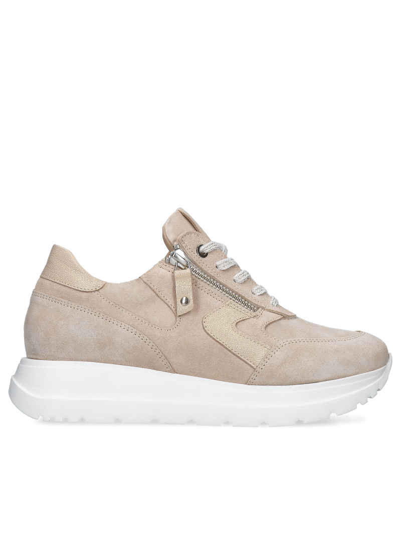 Beige sneakers Simone, Kampa - Polish manufacture, KP0015-01, Sneakers, Konopka Shoes