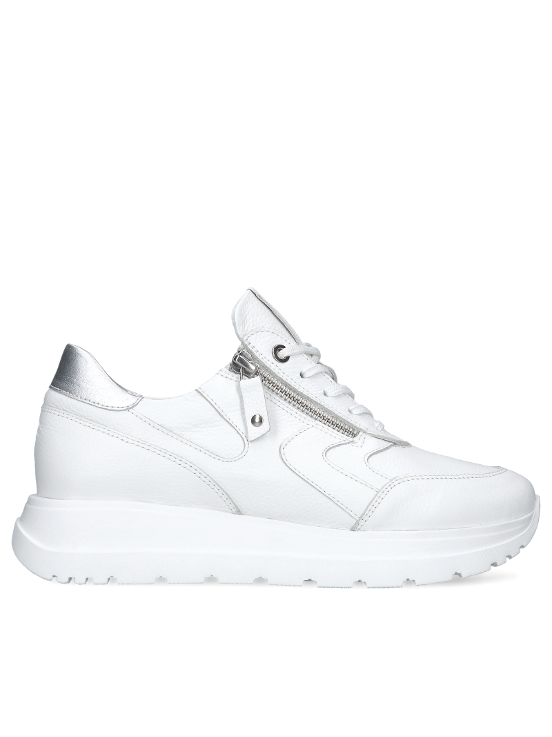 White, leather sneakers Simone, Kampa, Sneakers, KP0015-02, Konopka Shoes