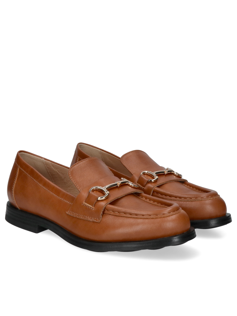 Brown loafers Erina, Conhpol Bis - Polish production, Loafers and moccasins, BI5763-02, Konopka Shoes