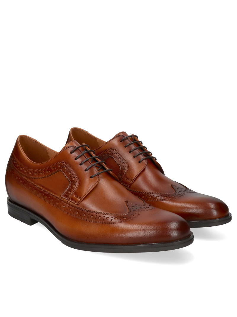 Men's leather shoes raising height, handmade