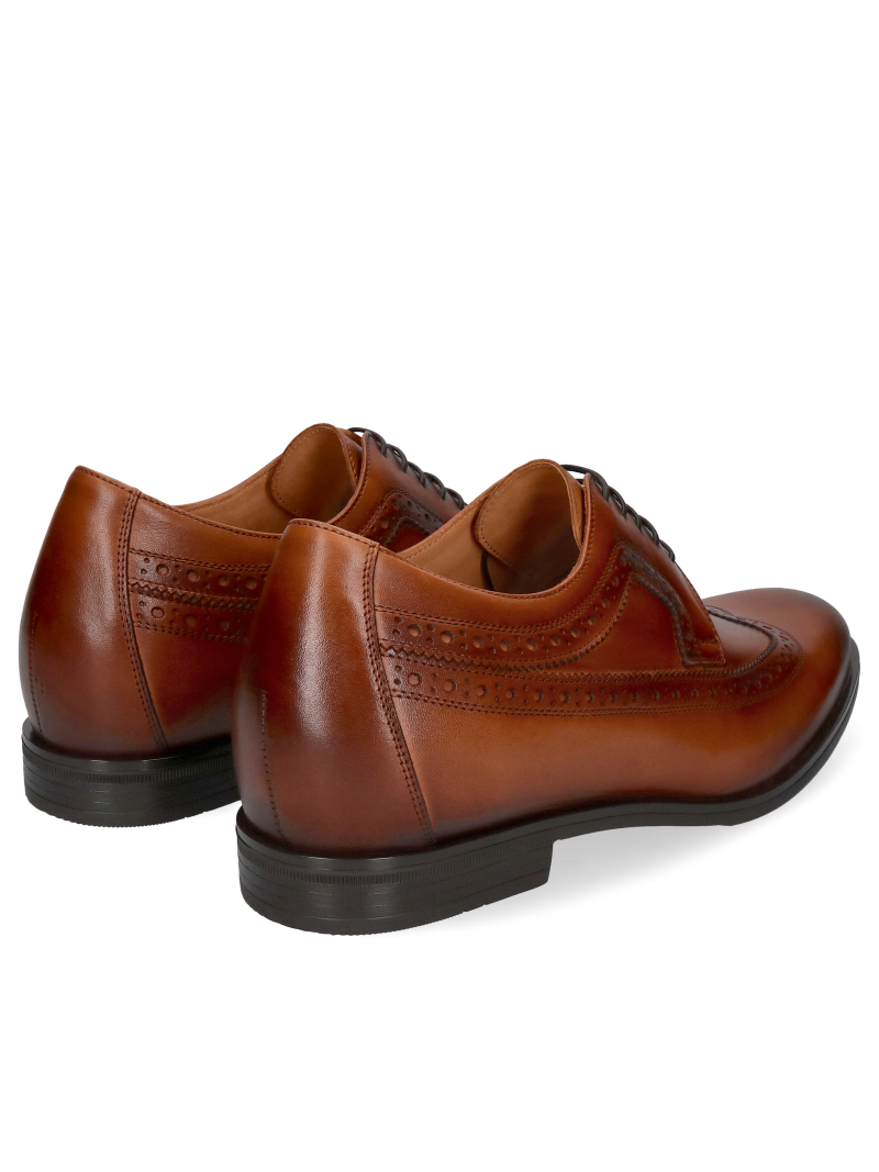 Men's leather shoes raising height, handmade