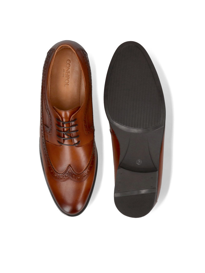 Men's leather shoes raising height, handmade