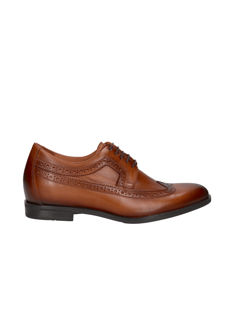 Men's leather shoes raising height, handmade