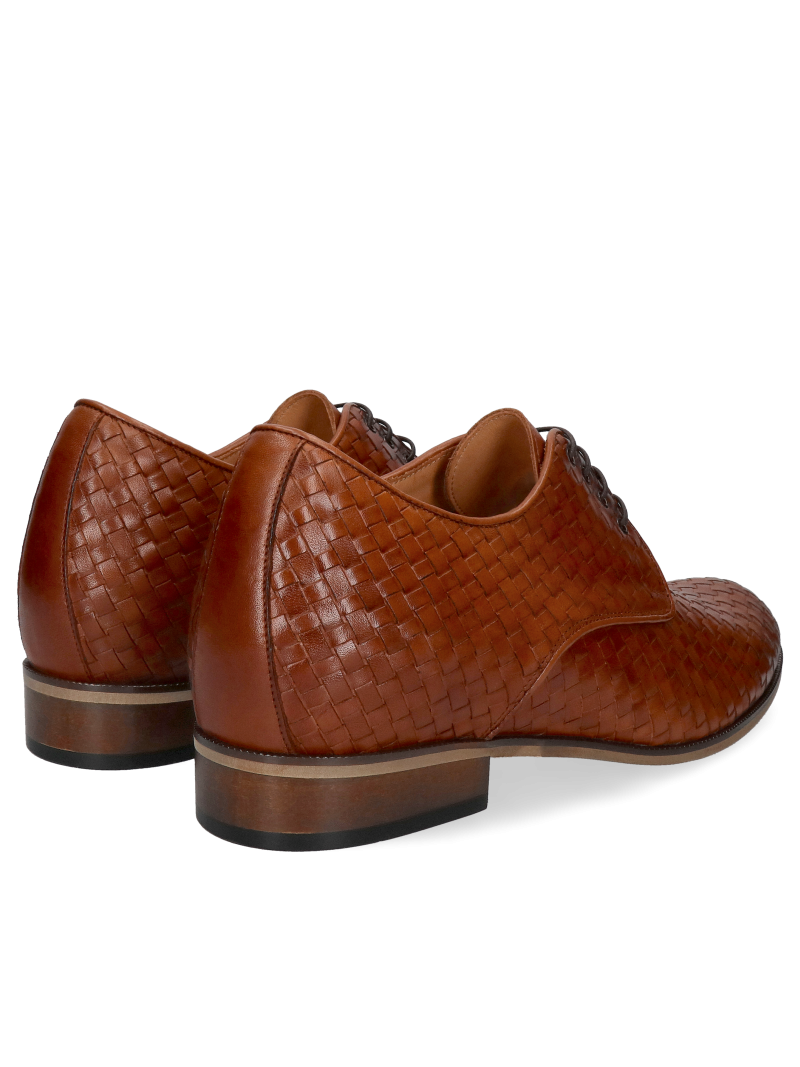 Highlight your status, elegant leather derby, elevating height