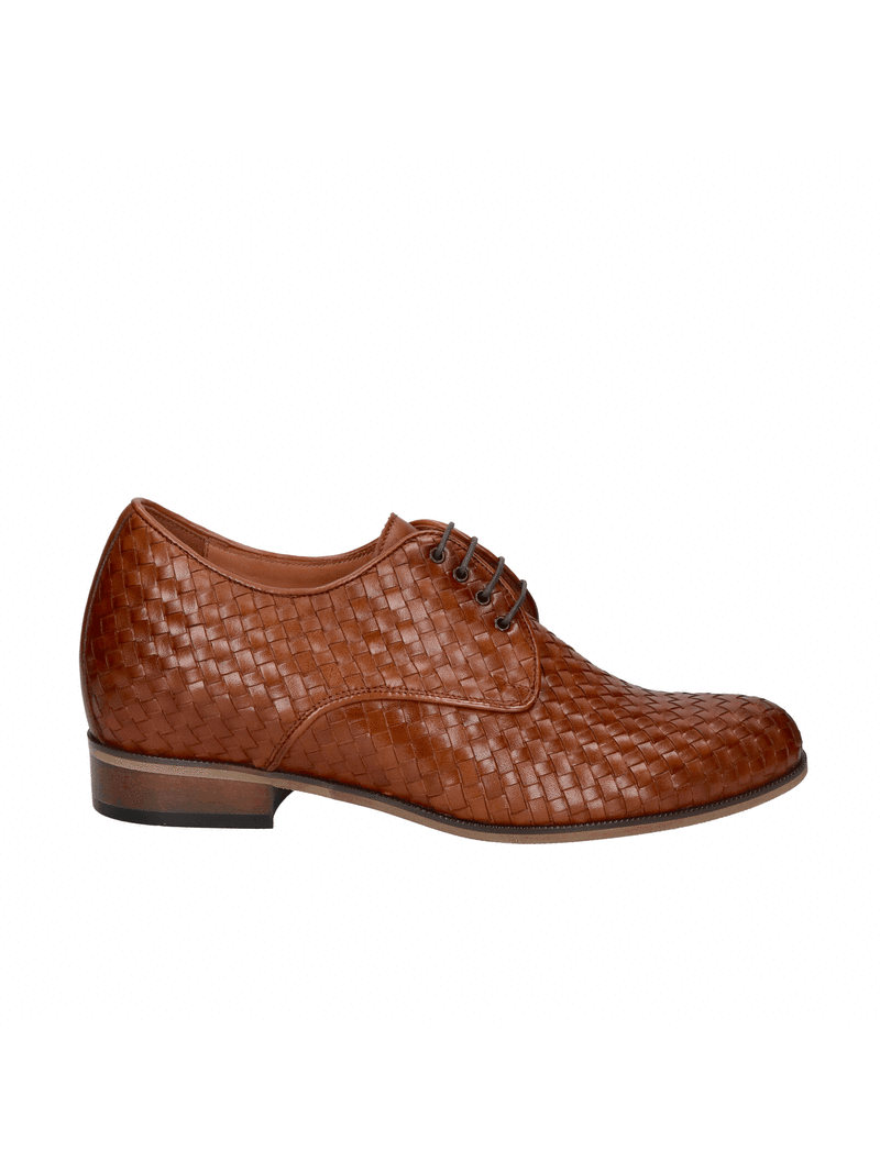 Highlight your status, elegant leather derby, elevating height