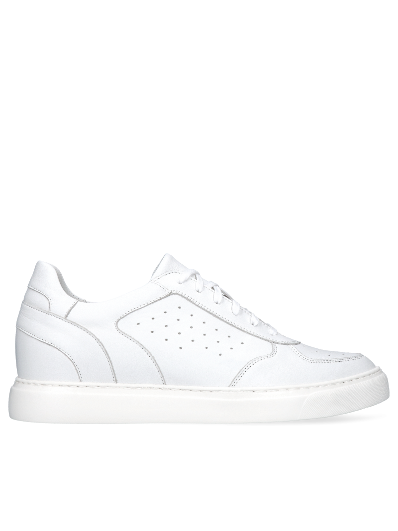 White elevator sneakers Xavier +6 cm, Conhpol Dynamic - Polish production, SH2685-01, Sneakers, Konopka Shoes