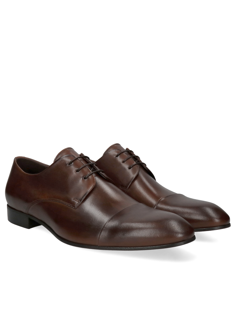 Brown, leather shoes Kevin, Conhpol - Polish production, CE4648-04, Derby shoes, Konopka Shoes