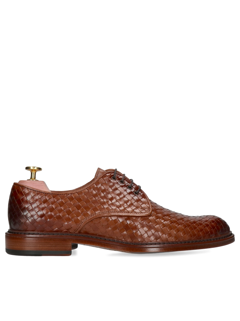 Brown shoes Harry - Gold Collection, Conhpol - Polish production, CG0282-03, Derby, Konopka Shoes