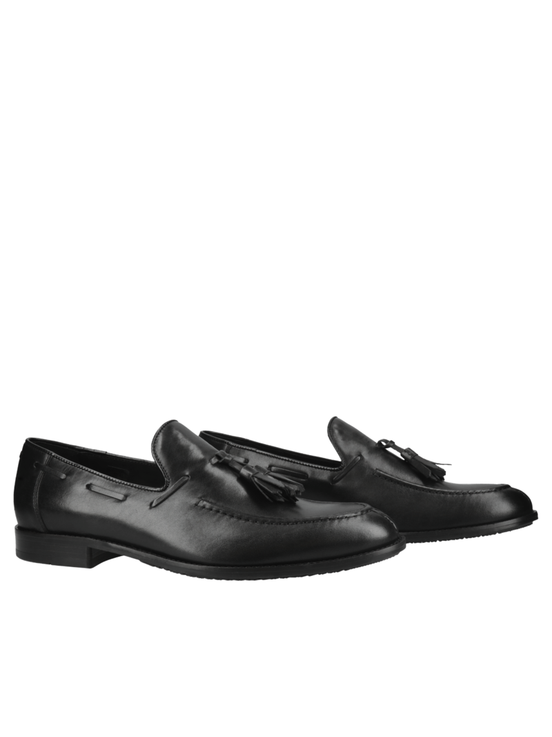 Black casual Lorenzo loafers, Conhpol - Polish production, CE4868-01, Konopka Shoes