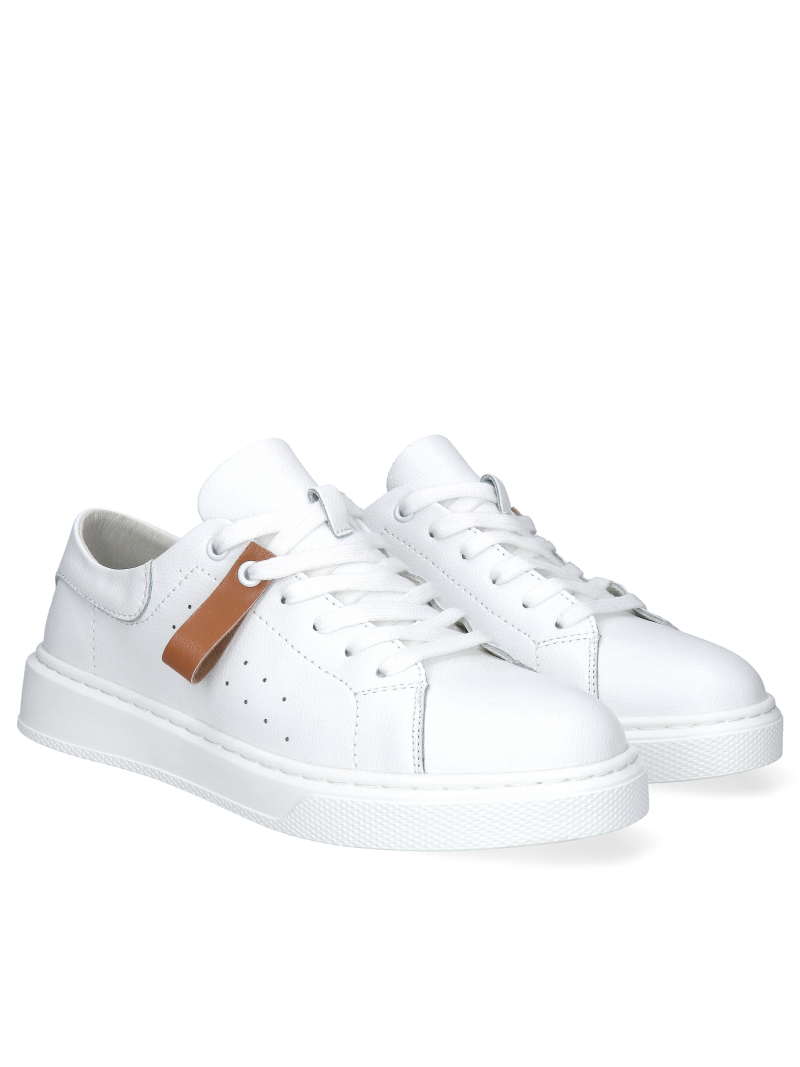 White sneakers for women Odilia, Sneakers, GG0007-01, Konopka Shoes
