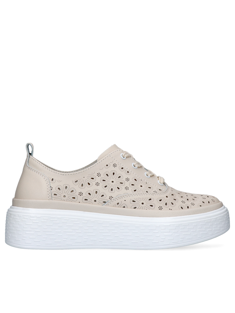 Beige sneakers for women Aurora, Sneakers, GG0003-02, Konopka Shoes