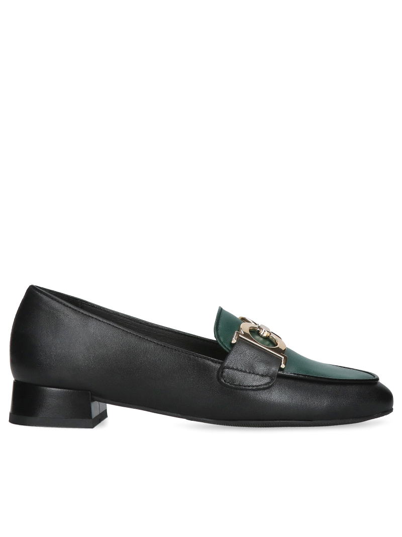 Black, leather loafers shoes Luisa, Conhpol Relax - Polish production, RE2757-01, Loafers and moccasins, Konopka Shoes