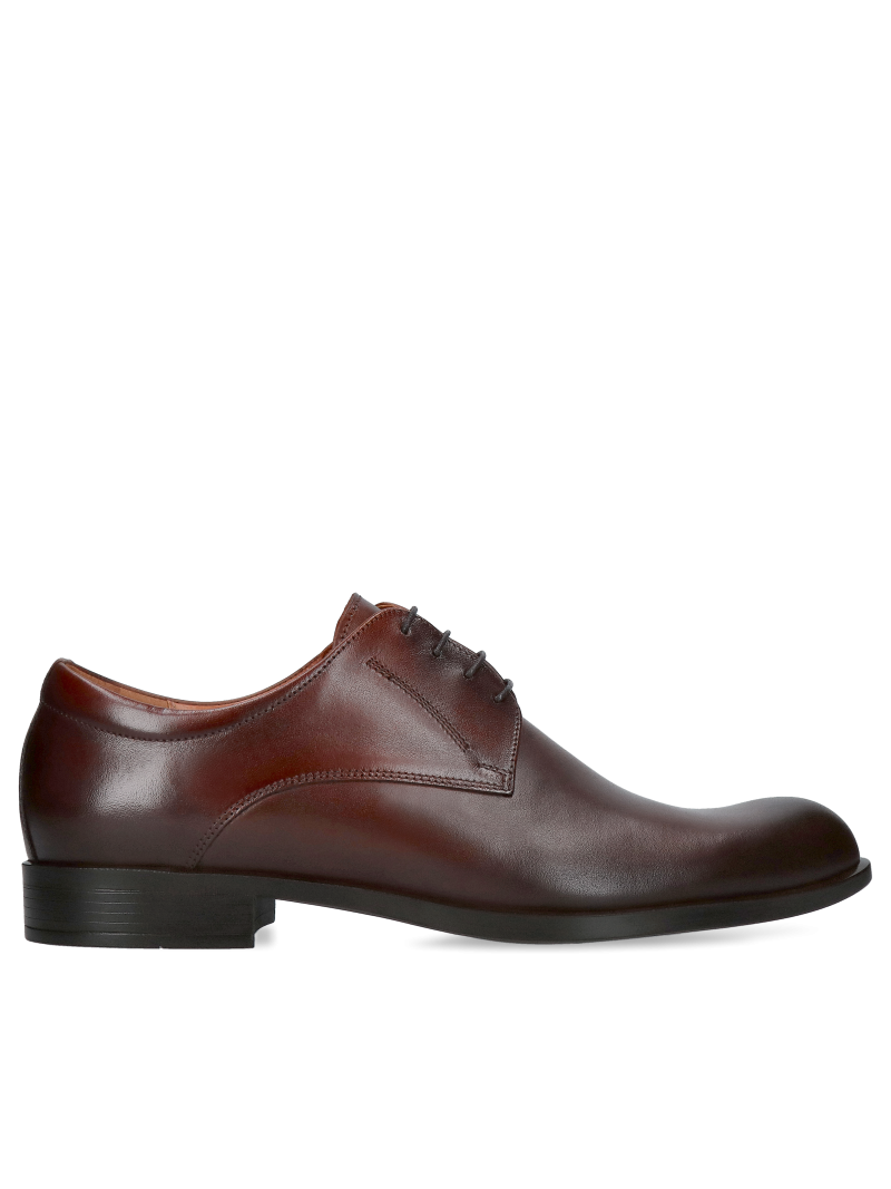 Brown, leather derby shoes Erik, Conhpol - Polish production, CE6401-01, Derby shoes, Konopka Shoes