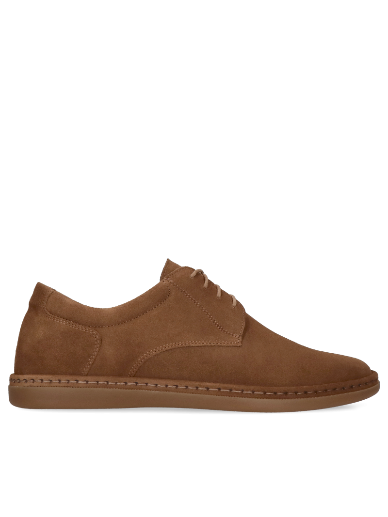 Brown, suede leather shoes Casey, Conhpol Dynamic - Polish production, SD2688-02, Shoes, Konopka Shoes