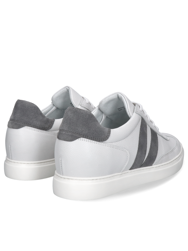 Invisible elevation, white sneakers, comfort and support for the feet, Conhpol, Konopka shoes