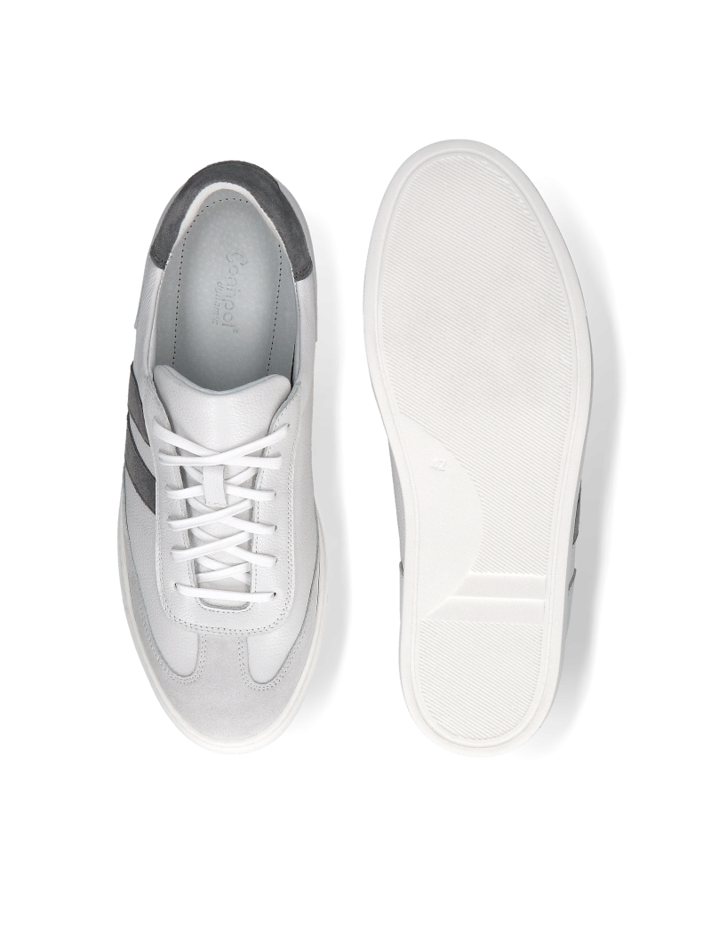 Invisible elevation, white sneakers, comfort and support for the feet, Conhpol, Konopka shoes
