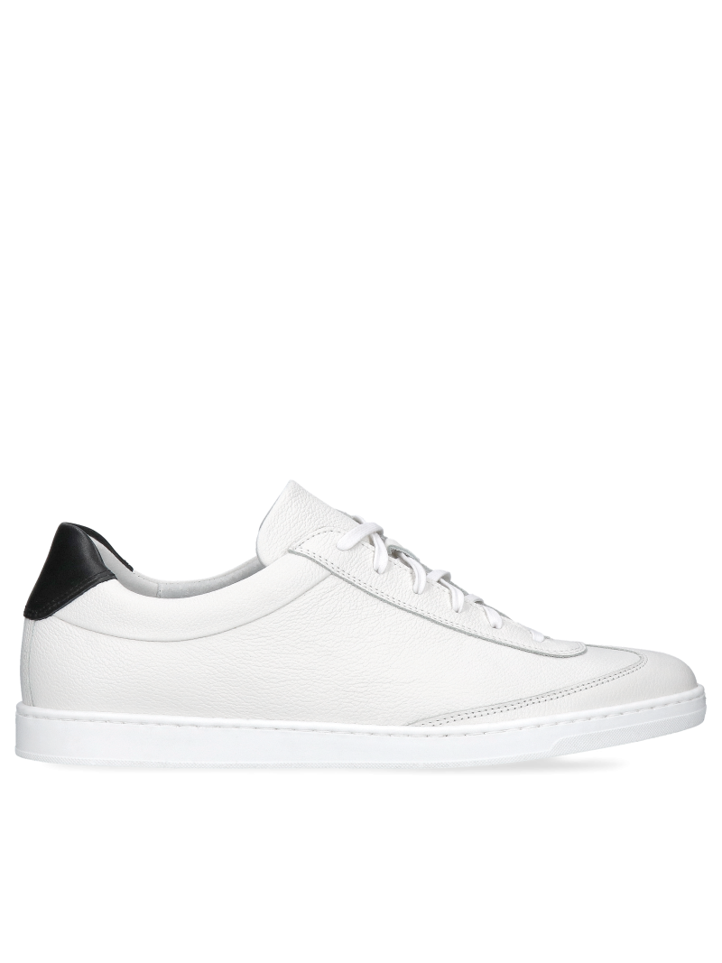 White, leather sneakers Casey, Conhpol Dynamic - Polish production, SD2687-01, SD2687-01, Sneakers, Konopka Shoes