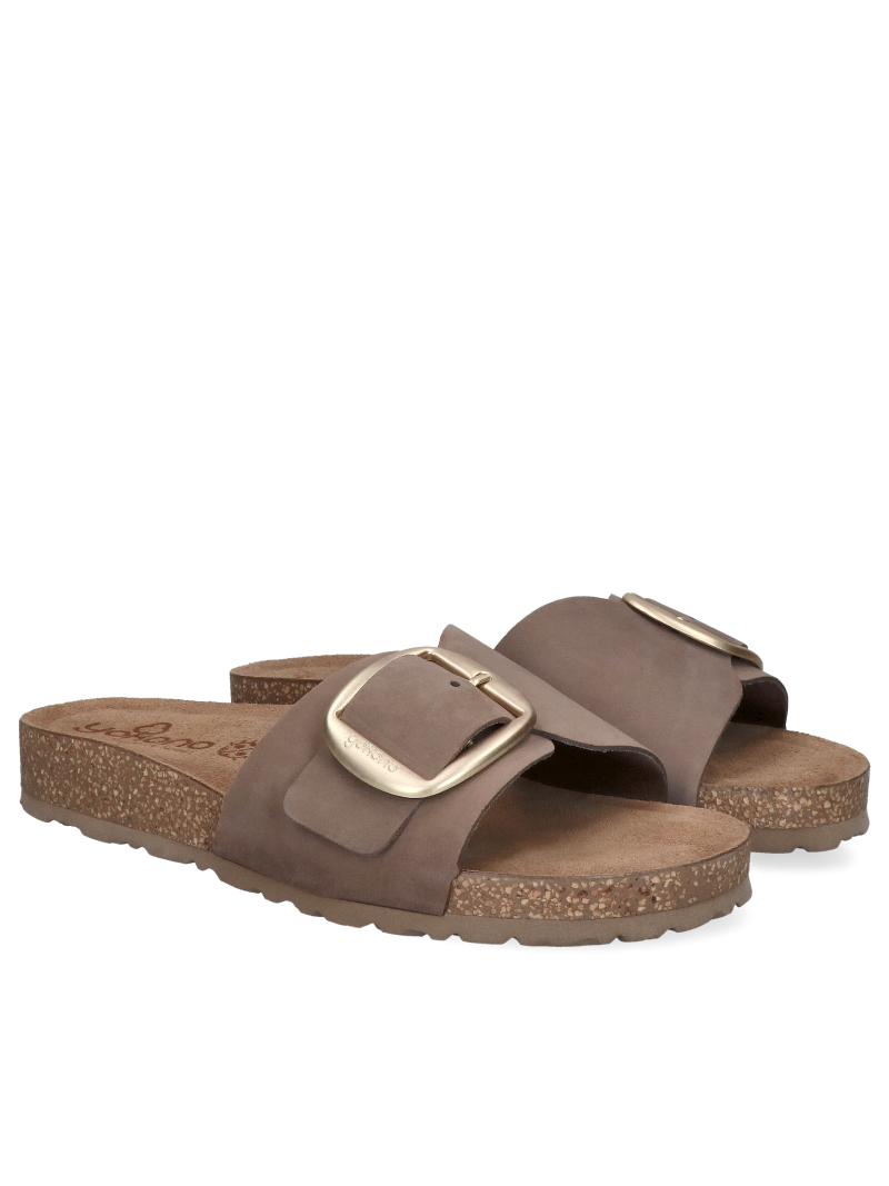 Brown flip-flops Jerba , Yonoko, Flip-flops, YO0009-02, Konopka Shoes