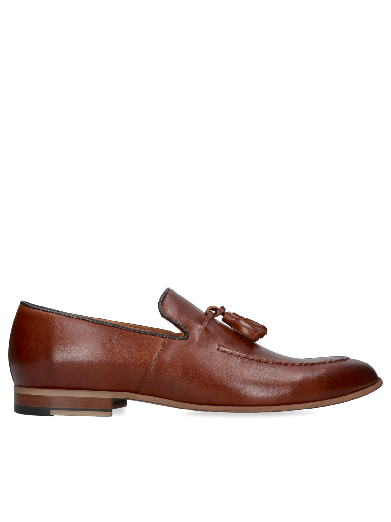 Brown loafers Hugo, Conhpol - Polish production, Loafers & Moccasins, CE6208-05, Konopka Shoes