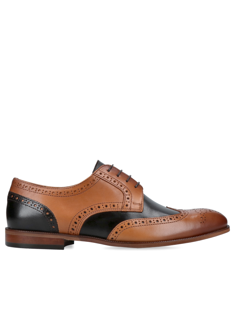 Casual, brown shoes Henry, Conhpol - Polish production, Brogues, CE6255-02, Konopka Shoes