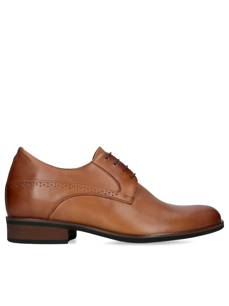 Brown elevator shoes Bruce + 7 cm, Conhpol - Polish production, Elevator shoes, CH6287-04, Konopka Shoes